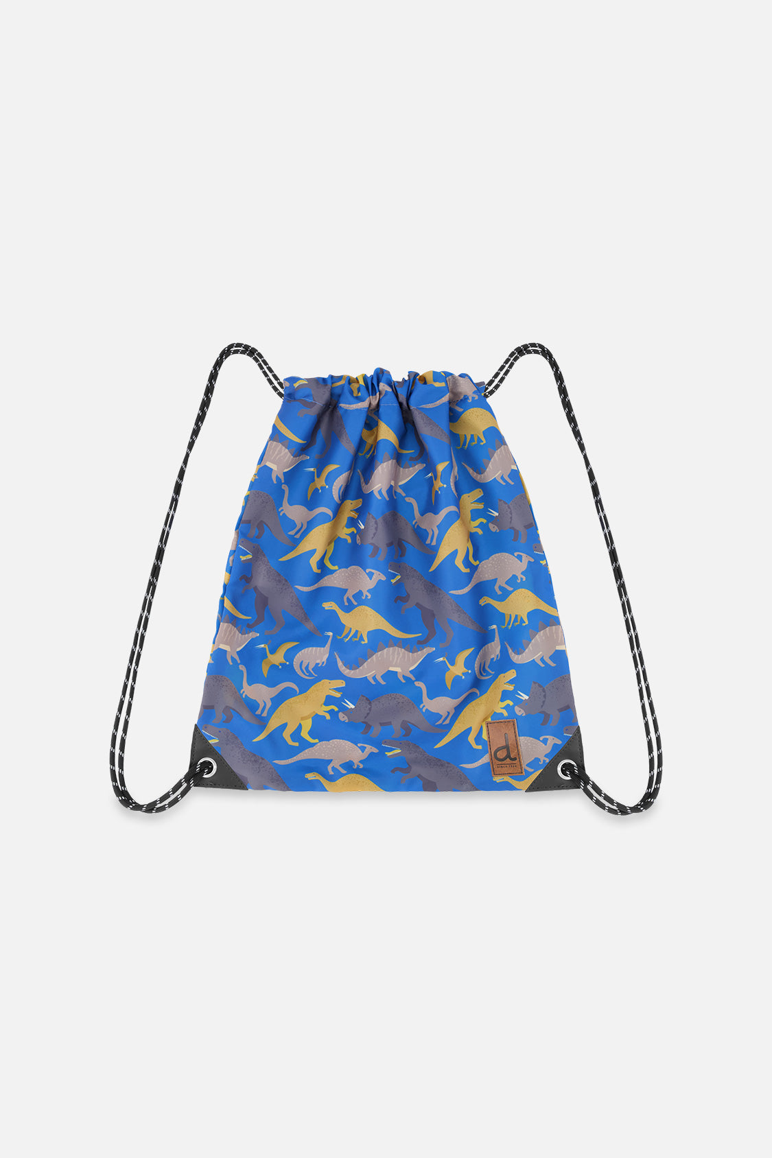 Drawstring Bag Blue Dinosaur Print-0