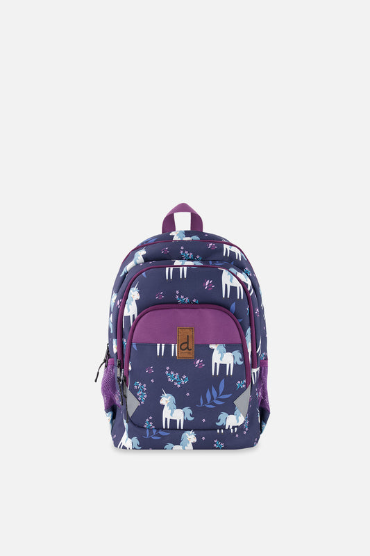 Little Kids Backpack Blue Unicorn Print-0