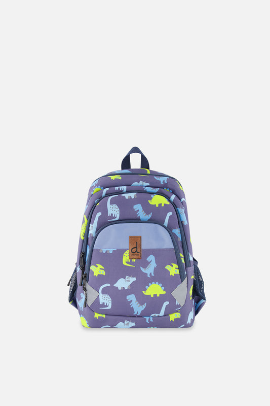 Little Kids Backpack Blue Printed Dinos-0