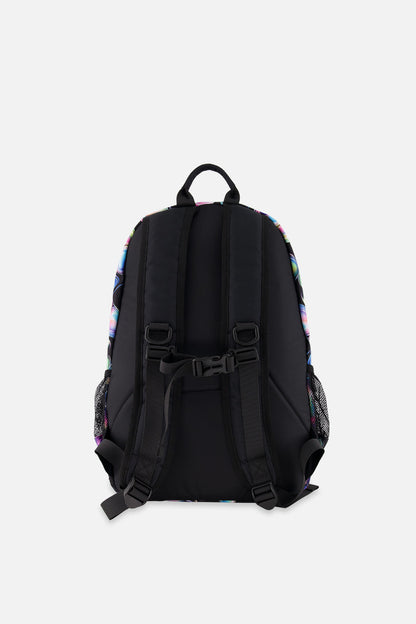 Kids Backpack Black Printed With Hearts-1