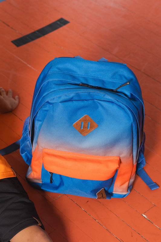 Kids Backpack Blue And Orange Gradient-1
