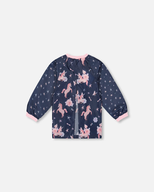 Apron Navy Unicorn Print-1