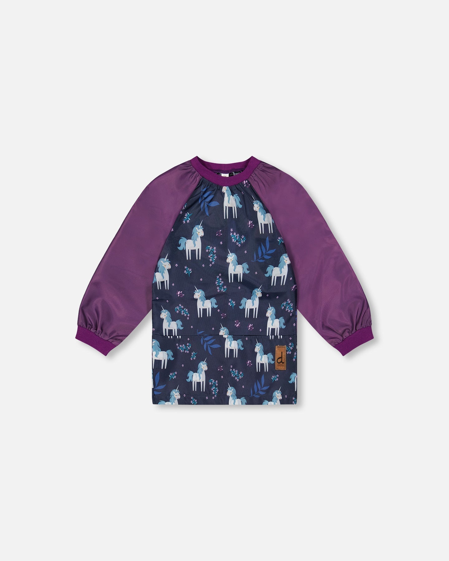 Apron Blue And Purple Unicorn Print-0