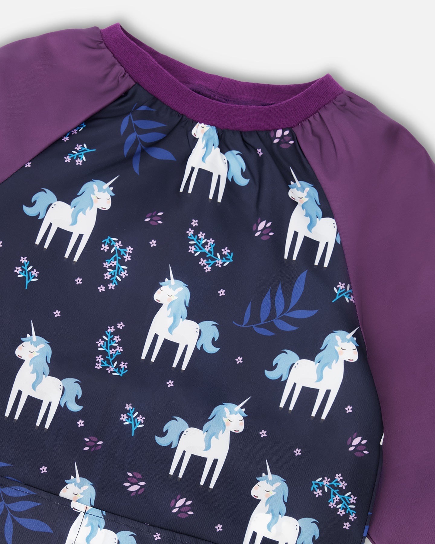Apron Blue And Purple Unicorn Print-2