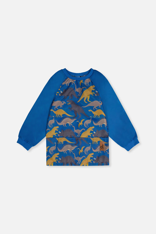 Apron Blue Dinosaur Print-0