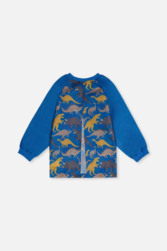 Apron Blue Dinosaur Print-1