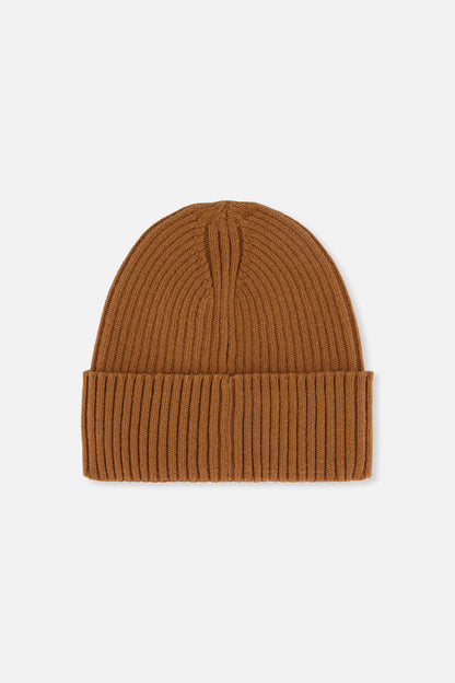 Ribbed Knit Hat Brown Sugar-1