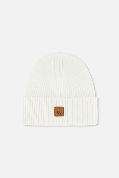 Ribbed Knit Hat Off-White-0