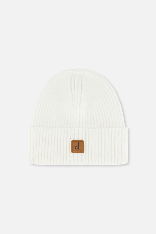 Ribbed Knit Hat Off-White-0