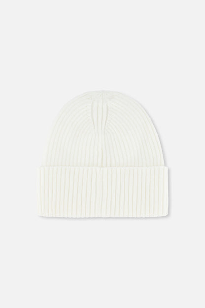 Ribbed Knit Hat Off-White-2