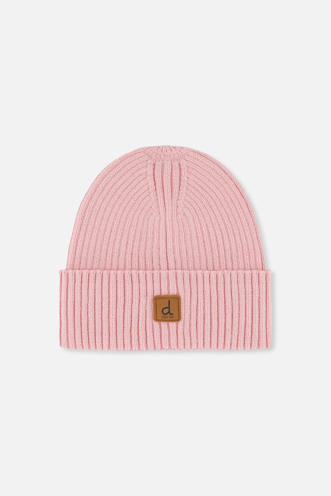 Ribbed Knit Hat Pale Dusty Pink-0