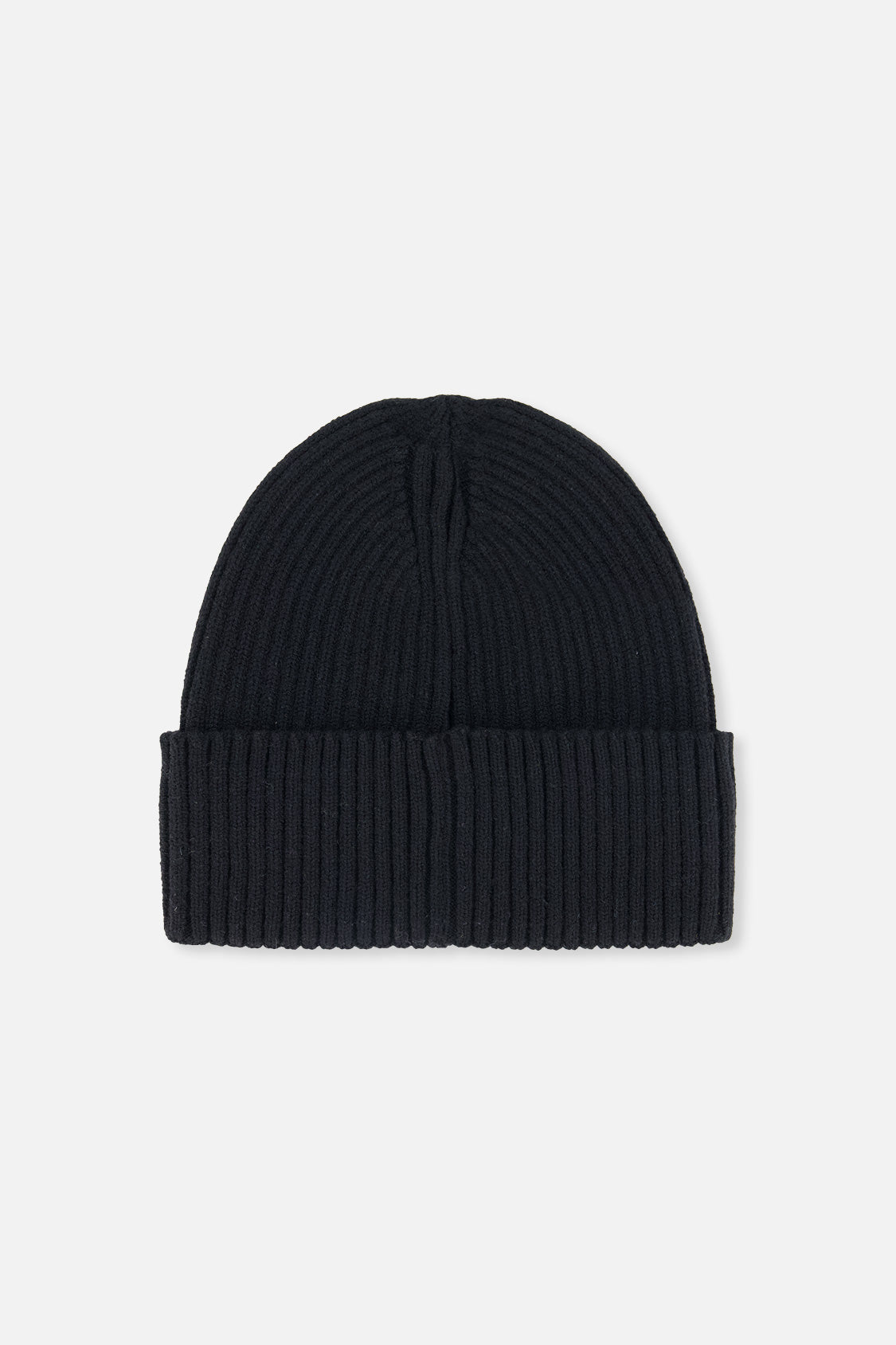Ribbed Knit Hat Black-1