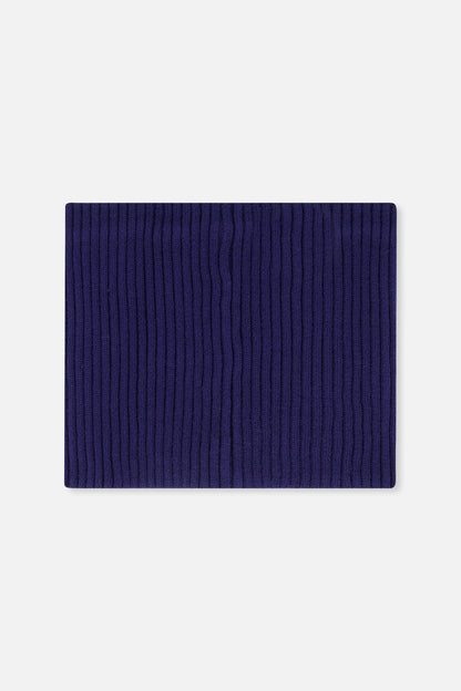 Baby Ribbed Knit Neckwarmer Navy Blue-1