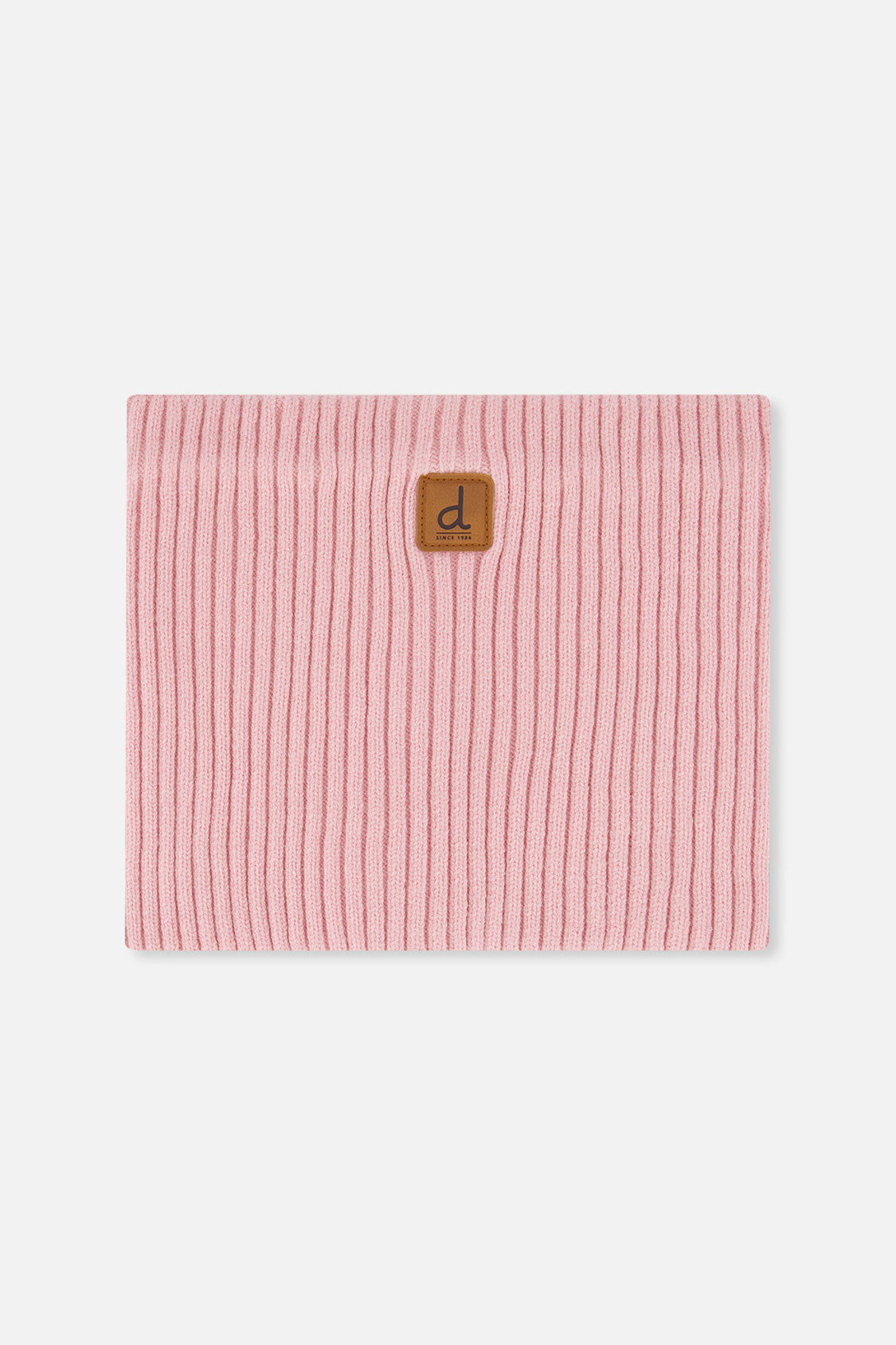 Baby Ribbed Knit Neckwarmer Pale Dusty Pink-0