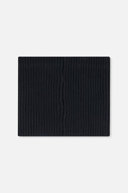 Baby Ribbed Knit Neckwarmer Black-1