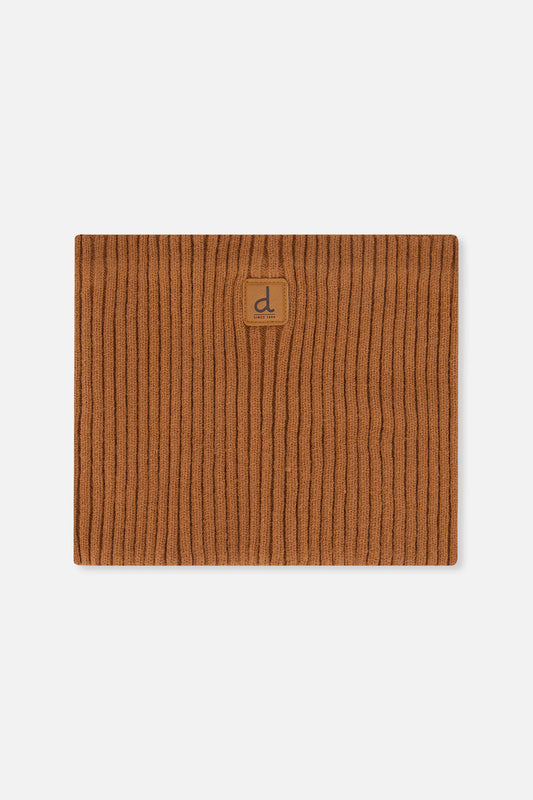 Ribbed Knit Neckwarmer Brown Sugar-0