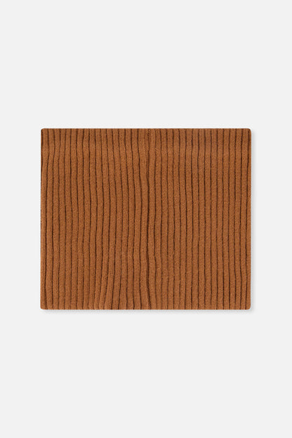 Ribbed Knit Neckwarmer Brown Sugar-1