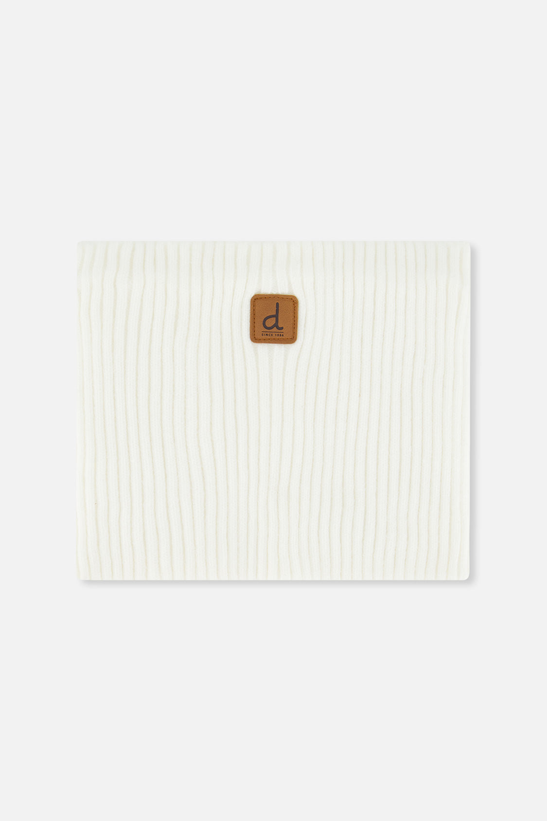 Ribbed Knit Neckwarmer Off-White-0