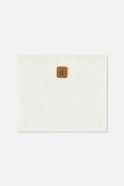 Ribbed Knit Neckwarmer Off-White-0