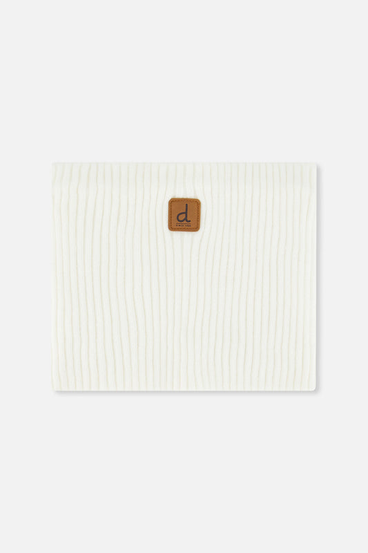 Ribbed Knit Neckwarmer Off-White-0