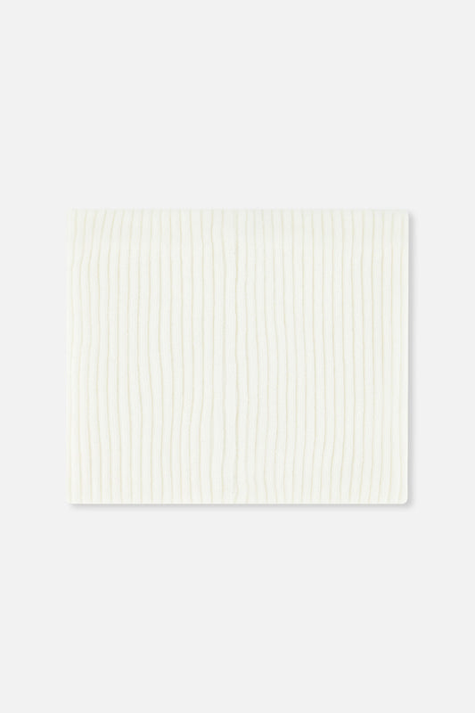Ribbed Knit Neckwarmer Off-White-1