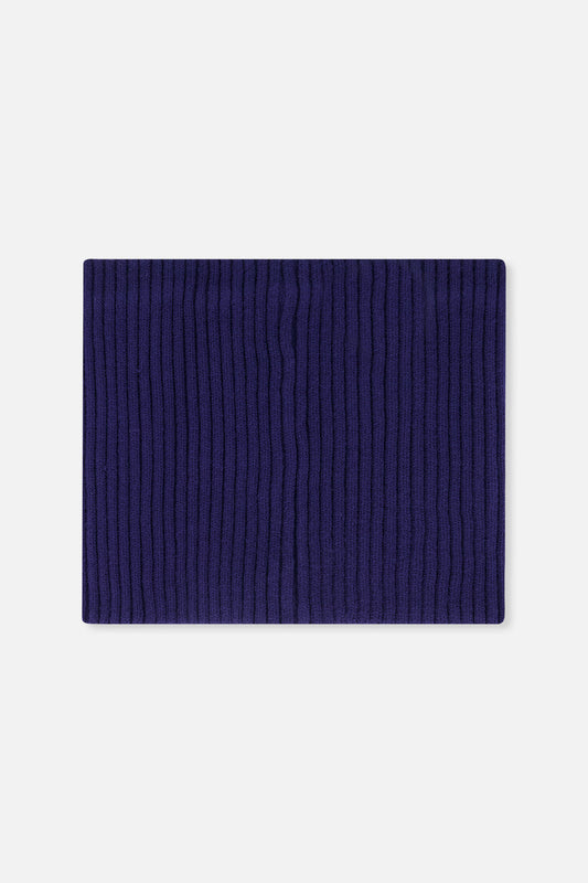 Ribbed Knit Neckwarmer Navy Blue-1