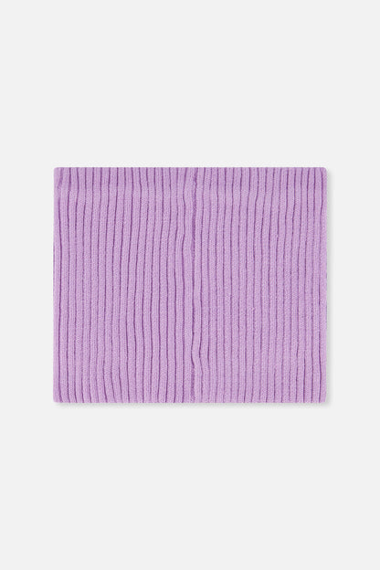 Ribbed Knit Neckwarmer Lavender-1