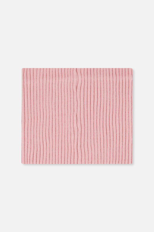 Ribbed Knit Neckwarmer Pale Dusty Pink-1