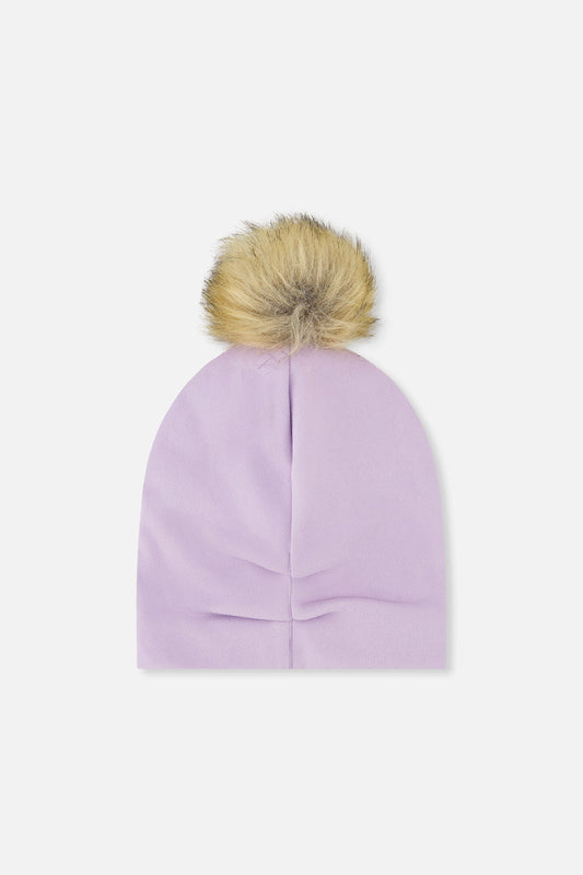 Baby Jersey Hat With Pompom Lavender-1