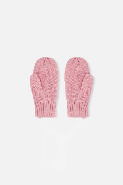 Knit Mittens Pale Dusty Pink-1