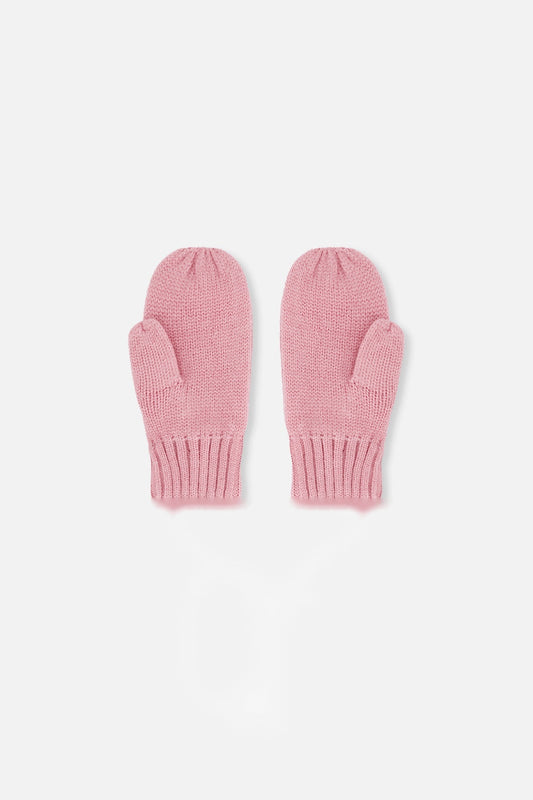 Knit Mittens Pale Dusty Pink-1