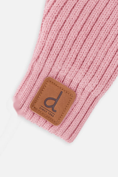 Knit Mittens Pale Dusty Pink-2