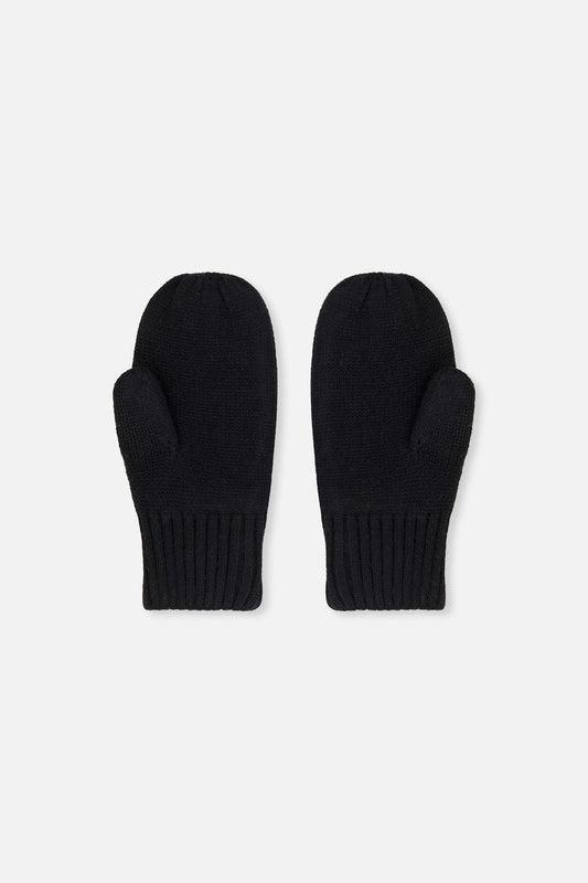 Knit Mittens Black-1