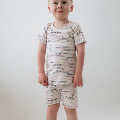 Youth Bamboo Short Sleeve 2-Piece Lounge Set-0