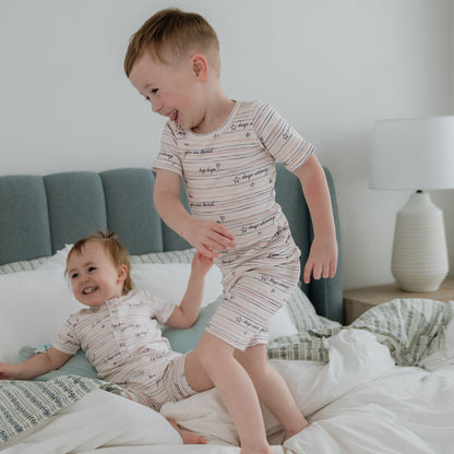 Youth Bamboo Short Sleeve 2-Piece Lounge Set-2