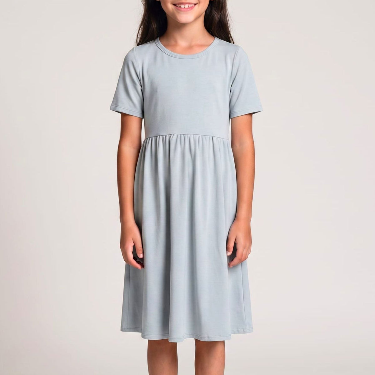 Youth Bamboo Daphne Dress | Misty Blue-0