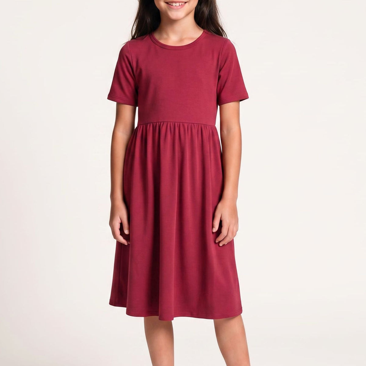 Youth Bamboo Daphne Dress | Pomegranate-0