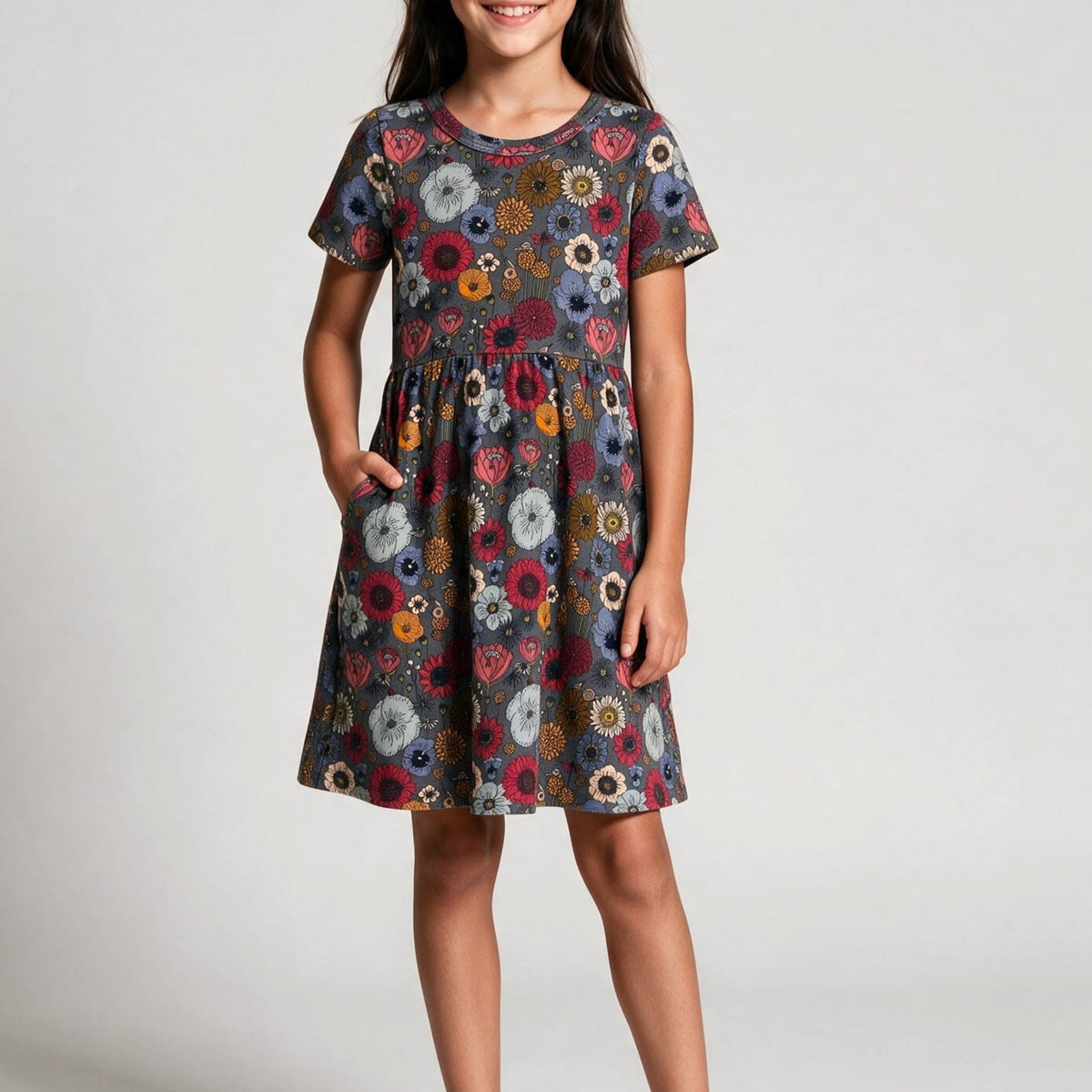Youth Bamboo Daphne Dress | Autumn Floral-0
