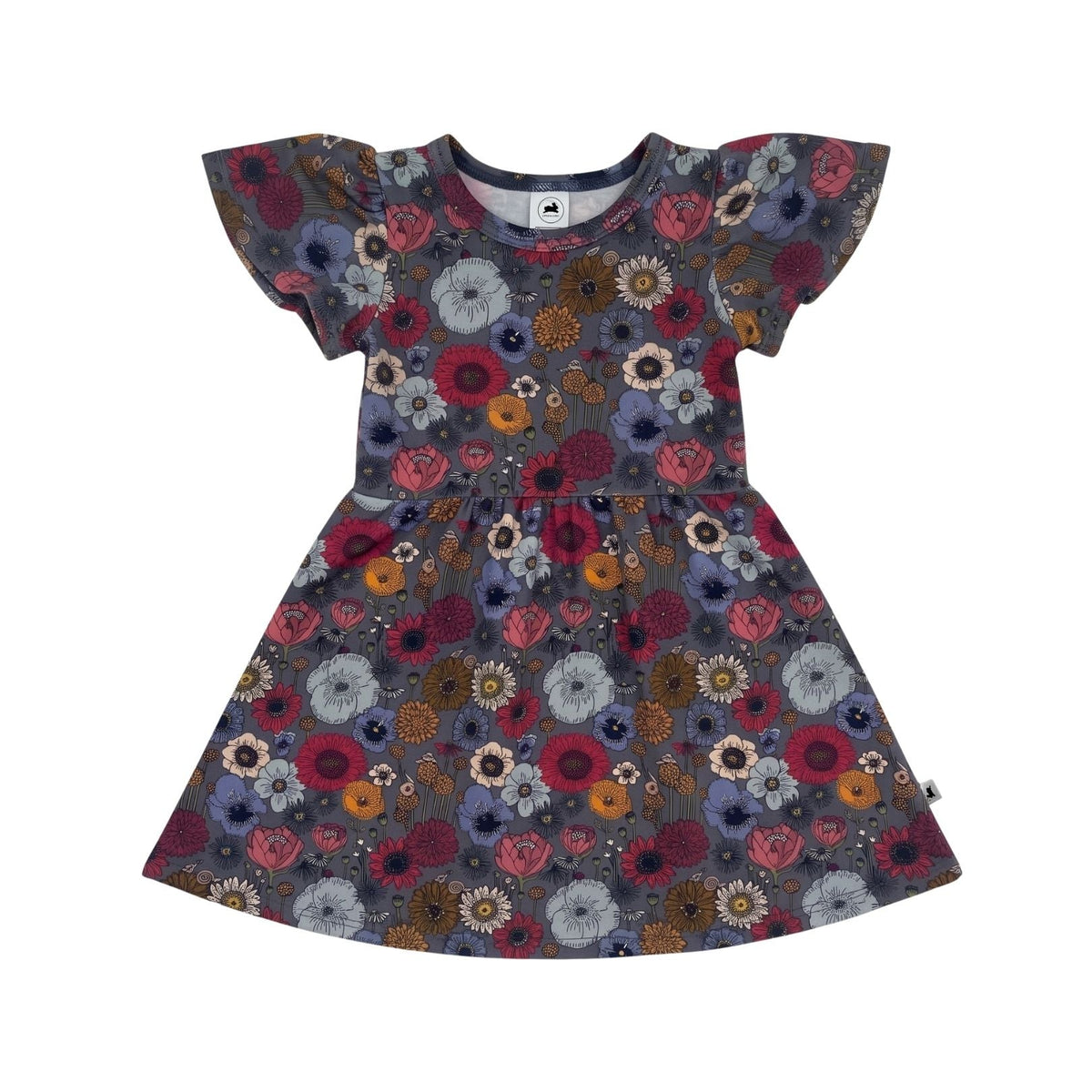 Kids’ Bamboo Kaia Dress | Autumn Floral-0