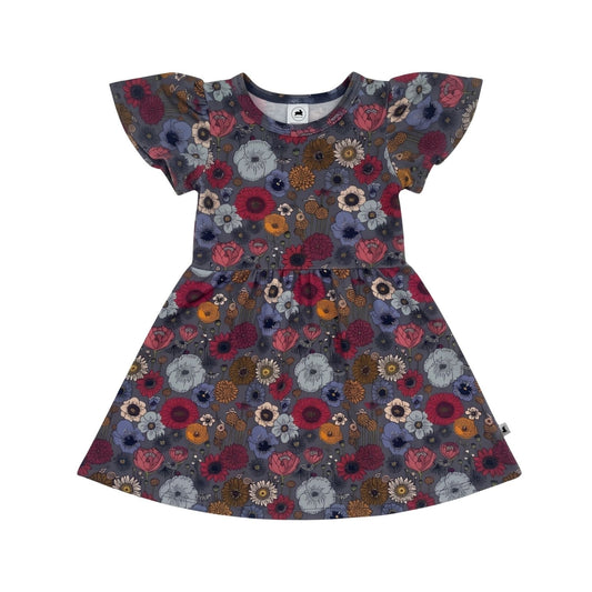 Kids’ Bamboo Kaia Dress | Autumn Floral-0