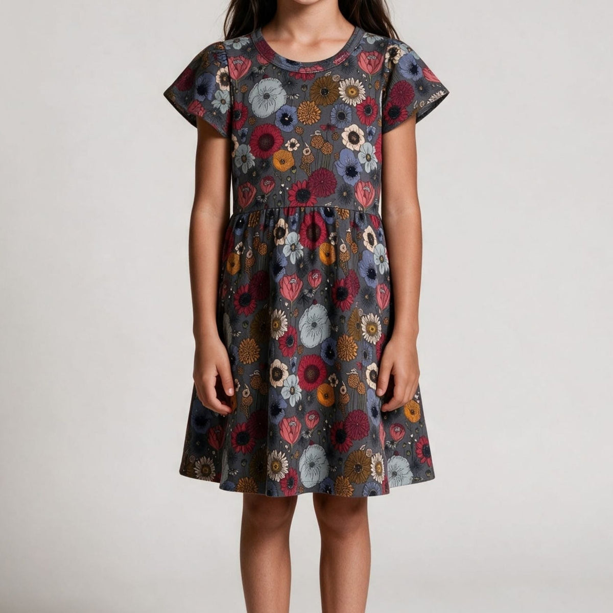 Youth Bamboo Kaia Dress | Autumn Floral-0