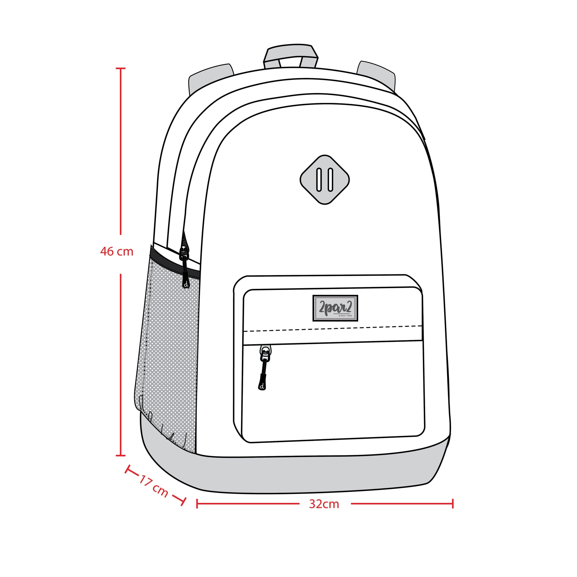 Kids Backpack Navy Unicorn Print-4