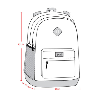 Kids Backpack Lavender, Turquoise And Orange-4