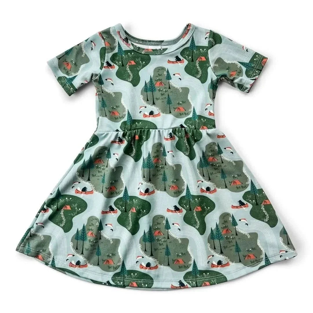 Baby/Kids' Bamboo Daphne Dress | Watercolour Floral-2