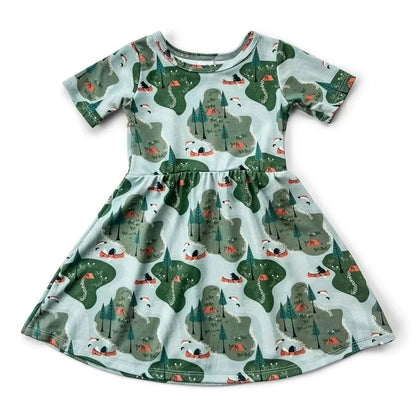Baby/Kids' Bamboo Daphne Dress | Watercolour Floral-2