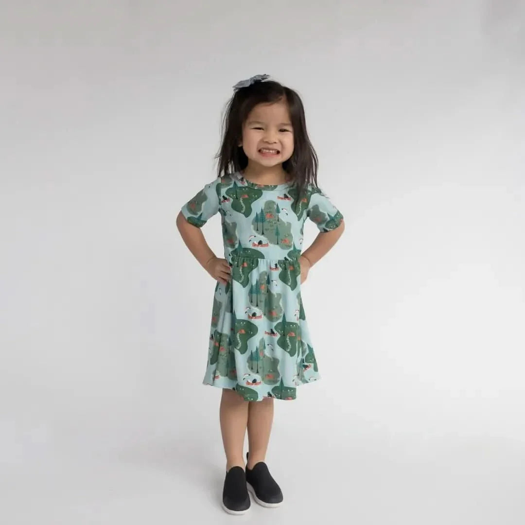 Baby/Kids' Bamboo Daphne Dress | Watercolour Floral-1