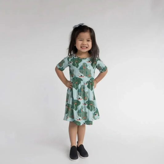 Baby/Kids' Bamboo Daphne Dress | Watercolour Floral-1