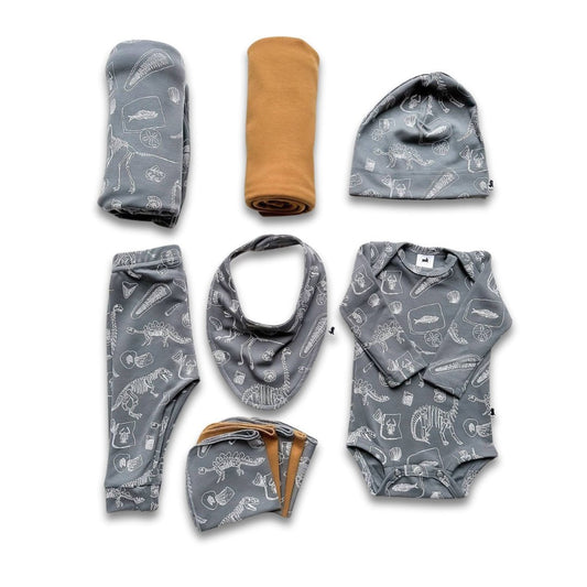 Bamboo Baby Capsule Gift Box - Fossil & Umber-1