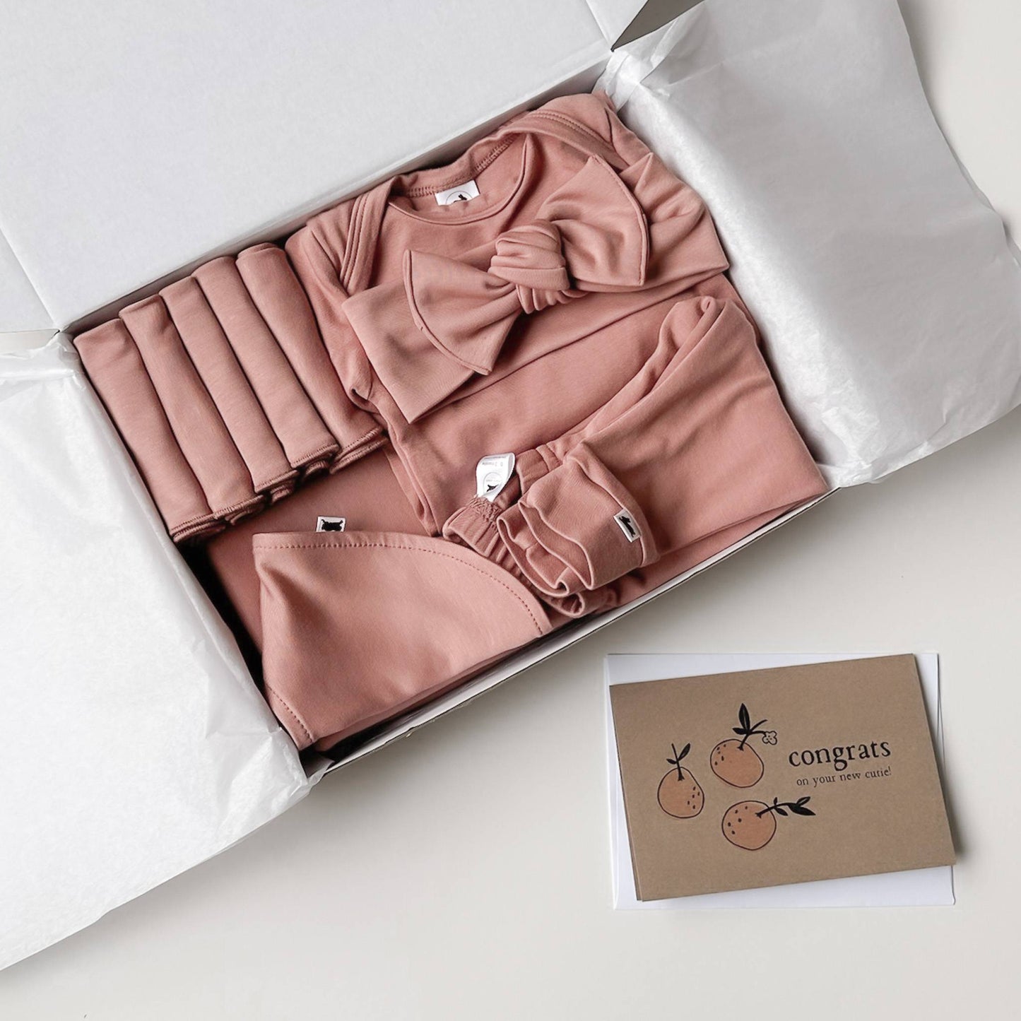 Bamboo Baby Capsule Gift Box - Terracotta-4