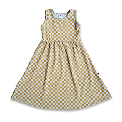 Kids Bamboo Square Neck Midi Dress-5
